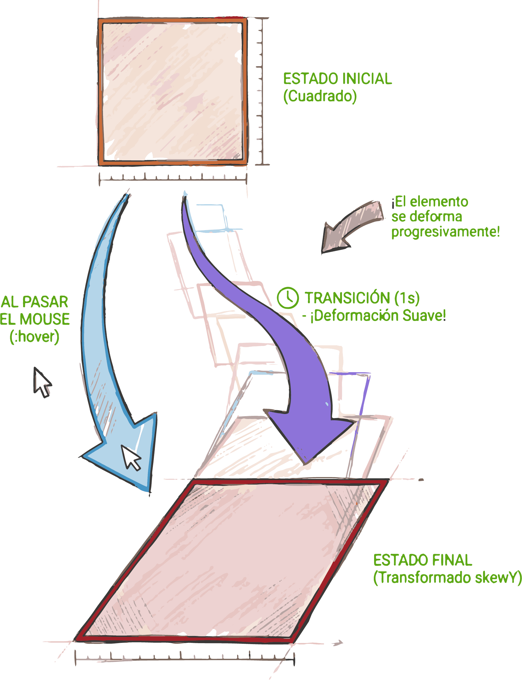 Transformación animada mediante transition