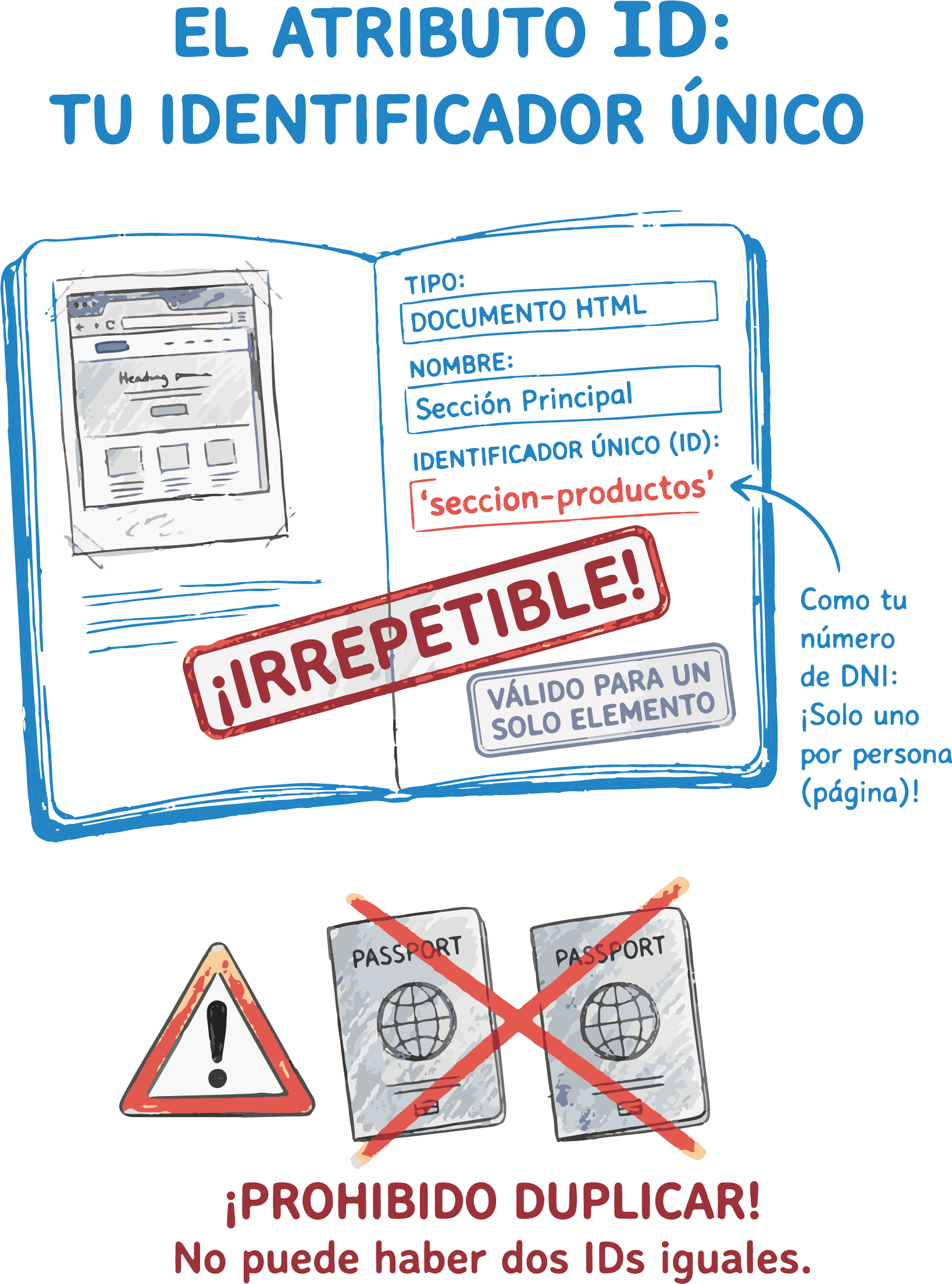 Elemento HTML con atributo id único